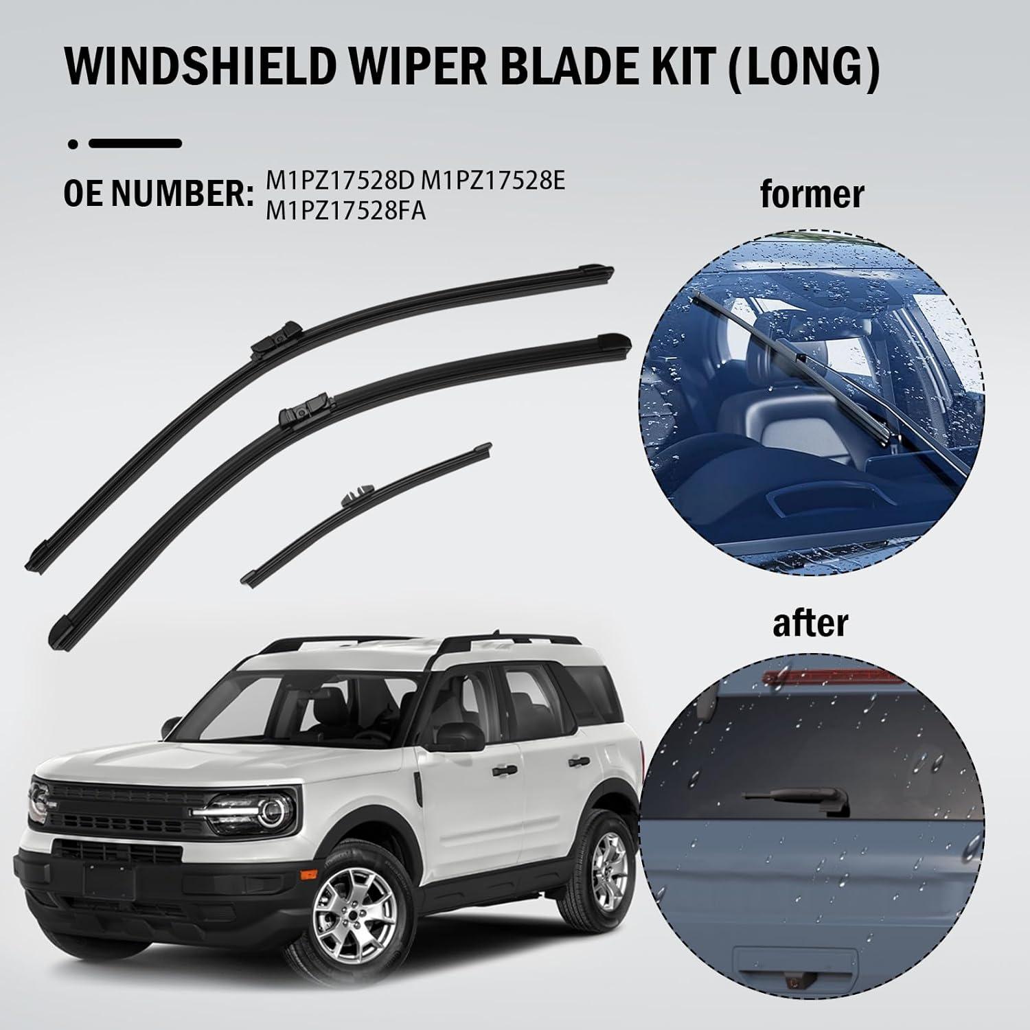 

Wipers for Ford Bronco Sport 2025-2025 Ford SUV Horse Hunting Wipers Wipers Bronco Sport 2021-2023 22 + 21 + 9