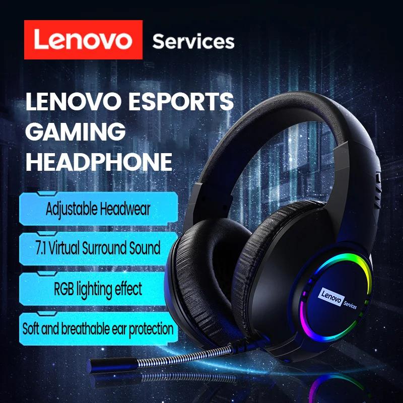 Lenovo E08 Esports Gaming Headset for PC Laptops 7.1 Surround Sound Wired Headphones Low Game Latency Earburds Gift