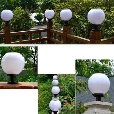 Luz de Decoração de Jardim LED Luz Solar Ornamento Acrílico Forma de Bola Redonda Gramado Coluna de Parede Lampião de Rua