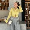 2026 Spring See Through Sweater Women Knit Cardigan Coats Sexy Hollow Out Single Breasted Cardigan Streetwear Y2K Knitted Tops