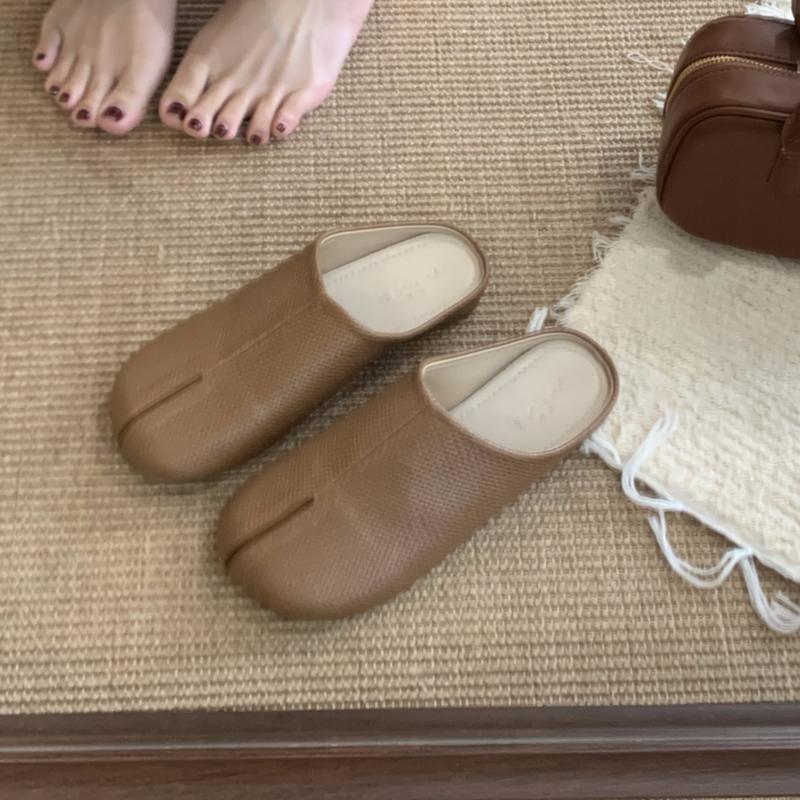 Bailamos Women Split Toe Slippers Tabi Ninja Soft Loafers Slip On Flats Round Toe Shallow Lazy Slip On Boat Slingback Mules Shoe