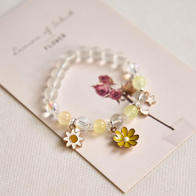Year Sweet Cute Cat Crystal Beaded Bracelet Girls, Girlfriend Student Bracelet Wholesale