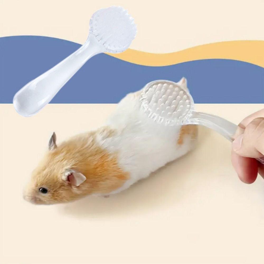 Long Hair Hedgehog Bathing Brush Round Head Guinea Pig Massage Combs Small Hamster Brush Grooming