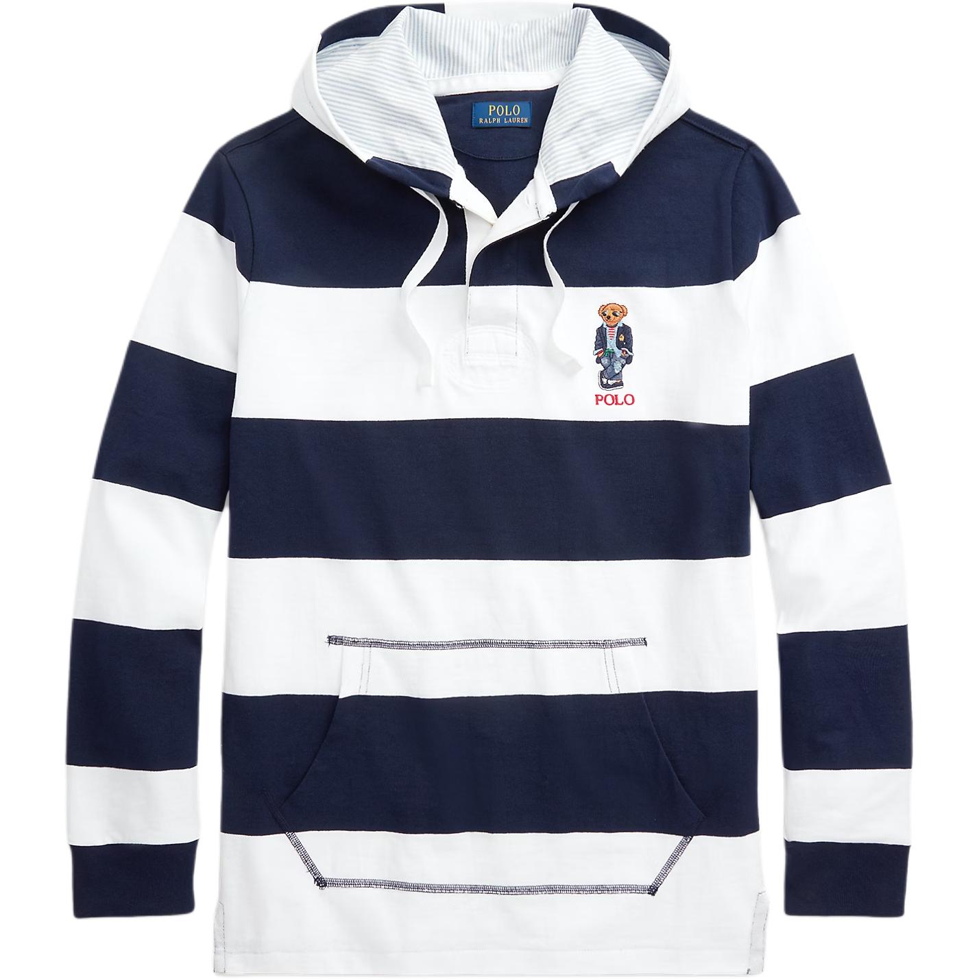 

Polo Ralph Lauren Striped Bear Drawstring Hoodie Мужские толстовки с капюшоном Navy-Blue MNPOKNI16822-993 XL