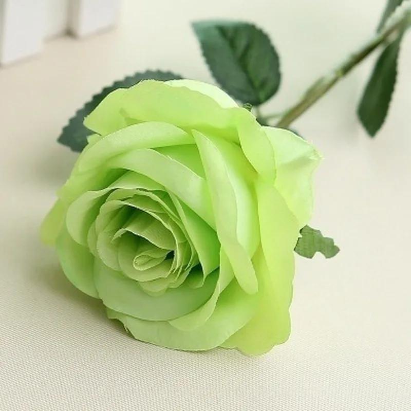 1Pc Artificial Fakes Flower Simulation High Quality Flannel Rose Flower Head Flores Wedding Rose Bouquet DIY Home Decoration