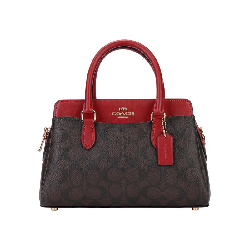 

COACH handbag Darcie 26 Silver Letter Logo Logo Classic Presbyopia Multifunctional Pocket Zipper Closure PVC Shoulder Crossbody Medium Women s Gold срібний