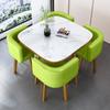 Modern Reception & Meeting Table Set: Office & Leisure Round or Square Dining Table with Chairs.