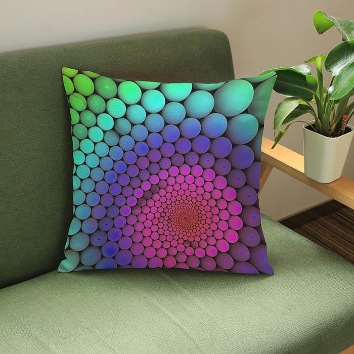 Colorful Geometrics Cubes Spots Home Decor Pillows Sofa Decorative Cushion Cover Modern Rotating Geometric Movement Pillow Cases