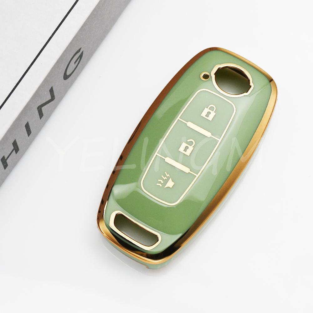 3 Buttons Soft Tpu Car Key Case For Nissan Rouge Kicks Pathfinder J12 Ariya Altima Rogue Qashqai Bluebird Sylphy Keychain Shell