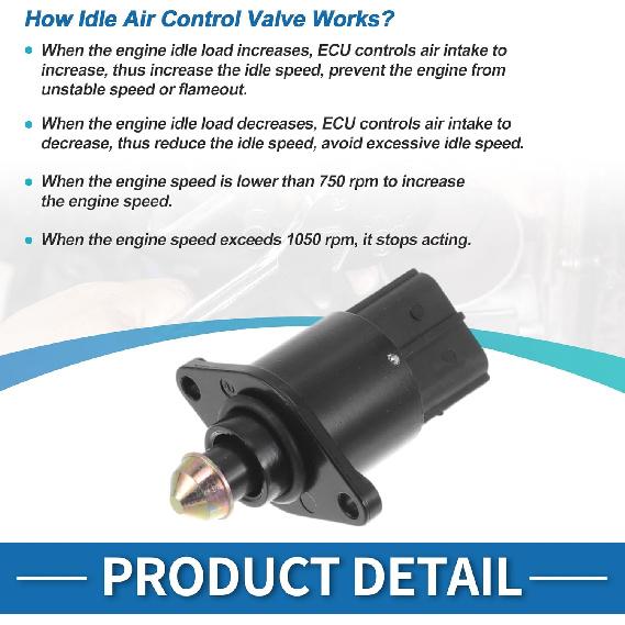 Car Idle Air Control Valve for Jeep Liberty 2002-2003 Replace No.53030840AC IACV Idle Motor Idle Air Control Valve for Stable Engine Operation