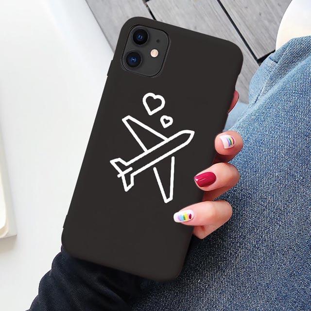Luxury World Map Travel phone Case For iPhone XR XS Max X XS 12 11 13 Pro max SE 2020 7 8 Plus Silicone Soft airplane Cover