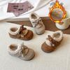 2025 Vinter Småbarn Samtsskor: Flickornas Birkenstock Mångsidiga Läder Bomull Vardagsskor