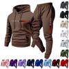 Herren Kapuzenpullover und Jogginghosen Set Lässiger Langarm Pullover Hoodie Trainingsanzug mit PARIS Buchstabenprint für den Alltag