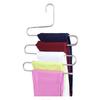 Stainless Steel S-shaped Hanger, Multifunctional Drying Pants Hanger for Household Use, Five Layer Non Slip Storage Pants Rack