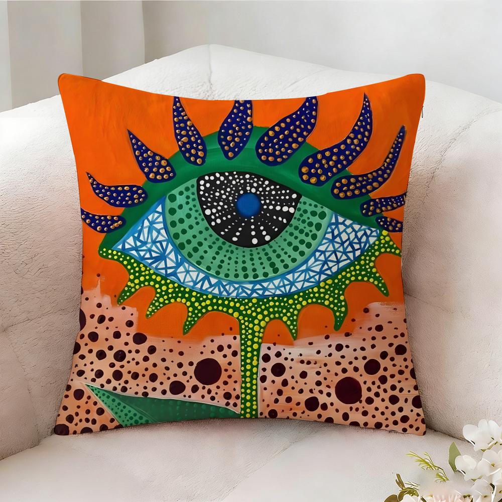 Y-Yayoi Art K-Kusama Pillow Case Pillowcase, Double-Sided Printed, Sofa Cushion, Bedroom Headboard Pillow