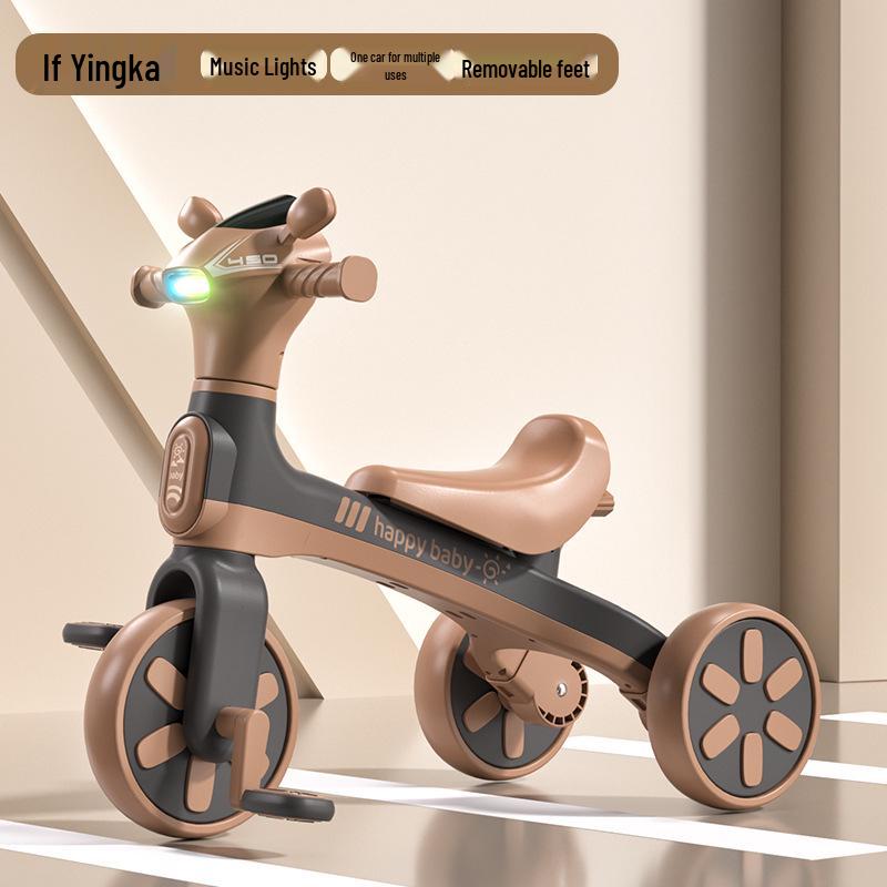 Multifunctional Children's Tricycle & Balance Bike with Music - Lightweight Outdoor Pedal Stroller