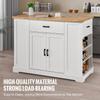 Kitchen Island Cart Storage Cabinet Serving Cart with Drawer & Shelves