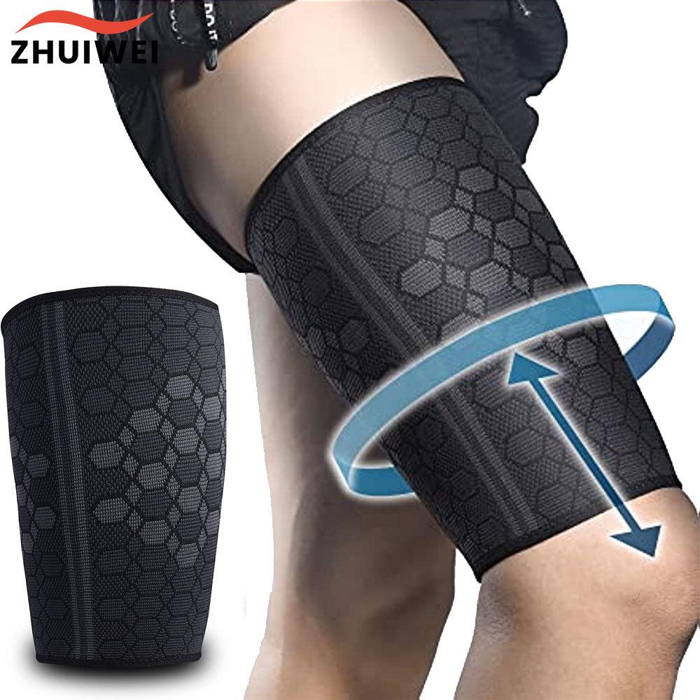 1Pcs Thigh Compression Sleeves - Hamstring And Quad Upper Leg Brace For Men & Women- Pain Relief & Recovery