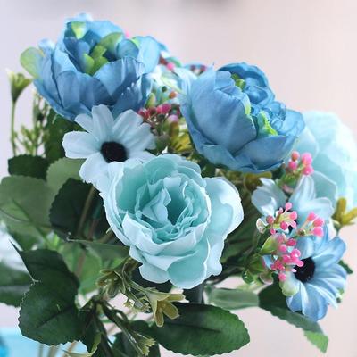 30cm Artificial Peony Flowers Baby Breath Silk Wedding Bouquet Daisy Flowers Wedding Home Decor