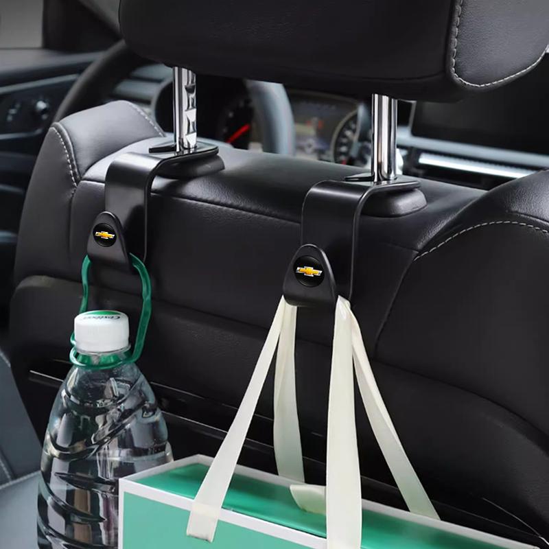 AABHM1 2Pcs Car Seat Headrest Hook Hanger Storage Accessories For Chevrolet Spark Captiva Cruze Malibu Equinox Trax Camaro Blazer