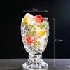 Crystal Glass Pineapple Embossed Tumbler, Vintage Beer Whiskey Water Cup, Decorative Drinking Glass for Home & Wedding