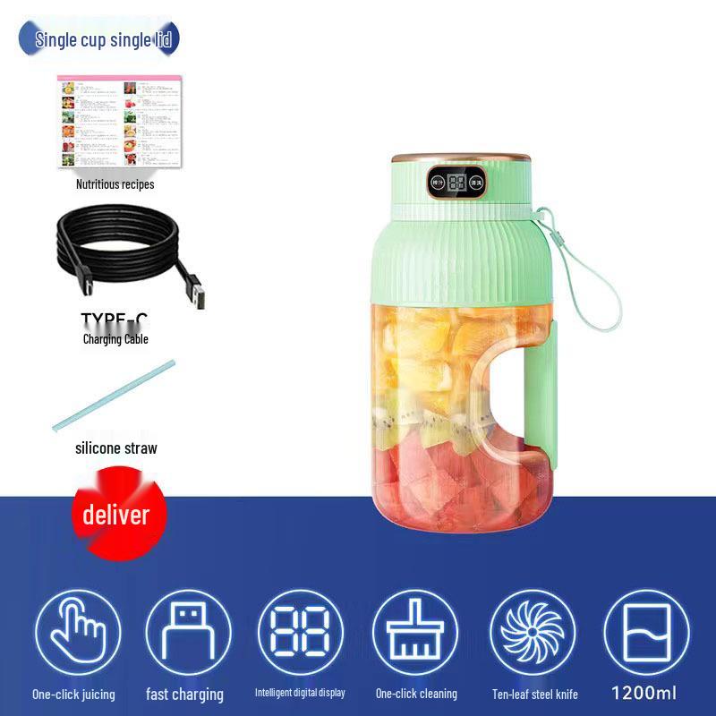 

Портативная беспроводная соковыжималка с дисплеем для свежих фруктов и овощей