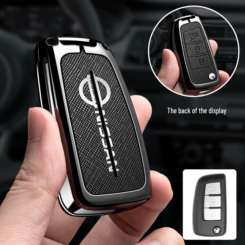Metal Keychain Cover for Nissan Qashqai, X-Trail, Tiida, Kicks, Murano, Sylphy, Terra