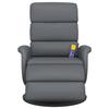 VidaXL Reclining Massage Armchair Footrest Grey Faux Leather 356727