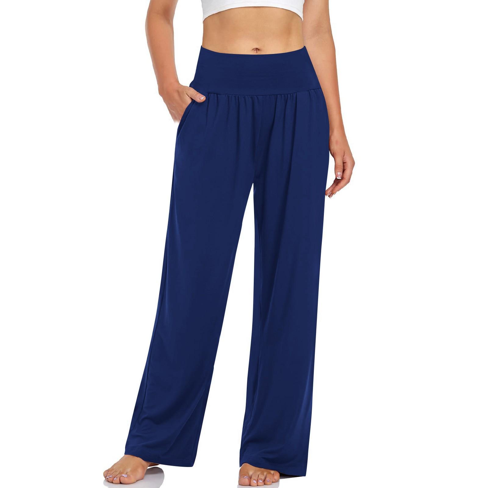 

Women s Wide Leg Pants Casual Straight Leg High Waist Stretch Pants Stretch Trouser XXL