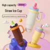 High-Capacity Insulated Stainless Steel Straw Cup with Custom Design