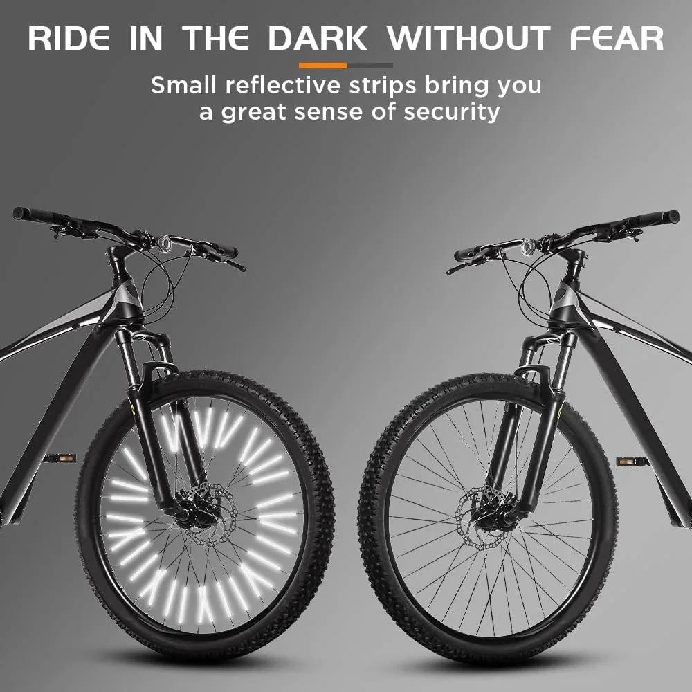 12Pcs Bicycle Spoke Reflectors Bike Reflector Tube Cycling Night Safety Reflective Bikes Wheel Rim Spoke Mount Clip Tube 80mm