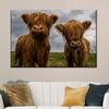 Amazing Portrait of Scottish Highland Cow Wall Pictures Canvas Painting Animal Posters Prints Living Room Home Decor