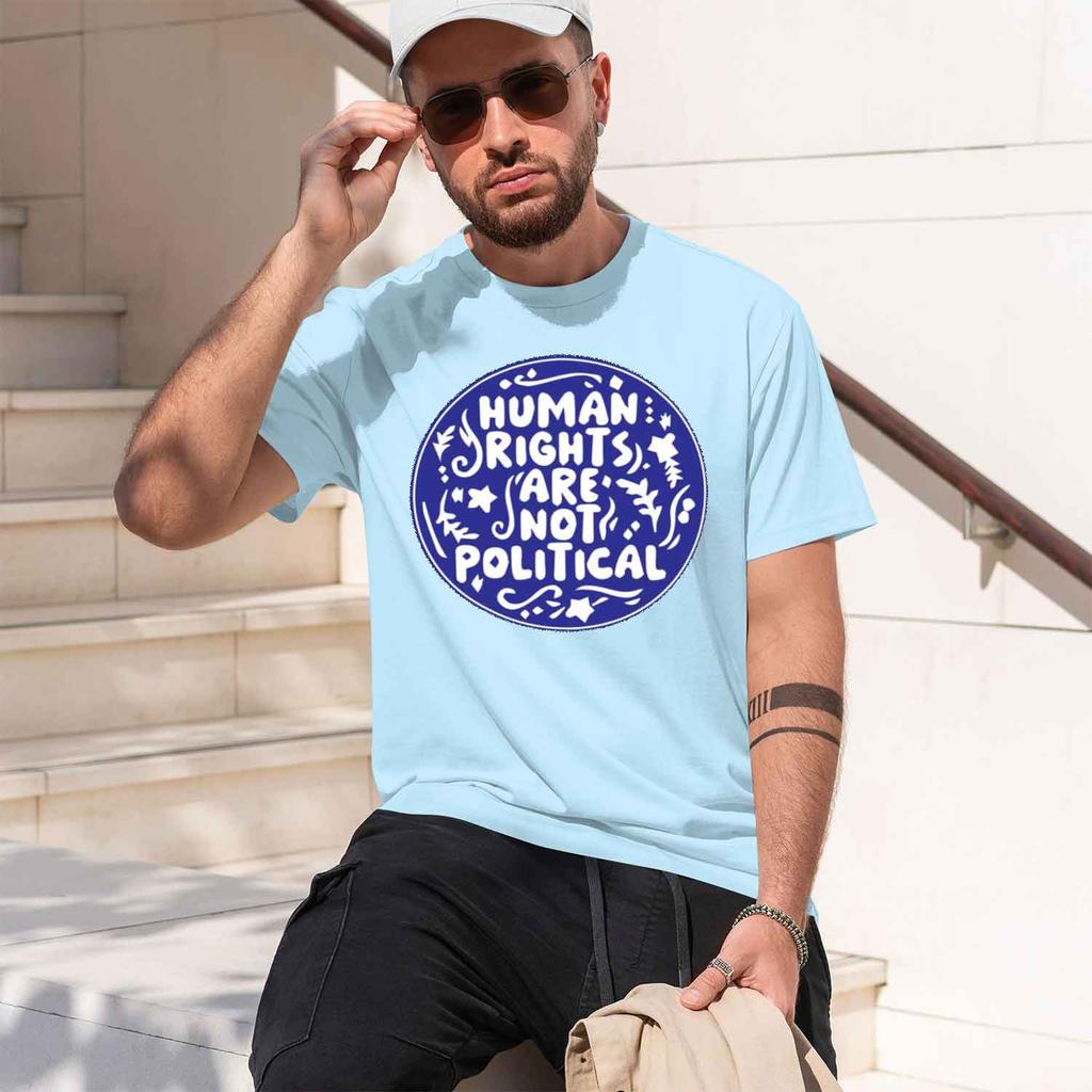 HuUnisex Rights Are Not Political Funny Car Per Sticker New Model Unisexs Shortsleeve Crewneck TShirt Classic Casual Multiple