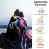 1pc Colored Unicorn Blanket Lightweight Flannel Blanket Throw Blanket For Sofa, Bed, Travel, Camping,