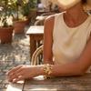 Bohemian Lobster Wide Stainless Steel Cuff Bracelet for Women Delicate Crab Dolphin Open Bangle Stackable Beach Jewelry Gift