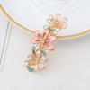 Stall Rhinestone Hairpin Painted Lacquer Flower Clip Small Flower Alloy Hairpin Ponytail Spring Clip
