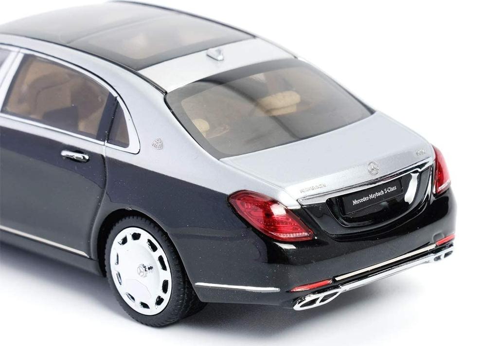 Almost Real 2019 Obsidian Silver Scale Complete Diecast Car Mercedes-Maybach S-Class - - Black/Iridium 1/43 (Product Number 420106)