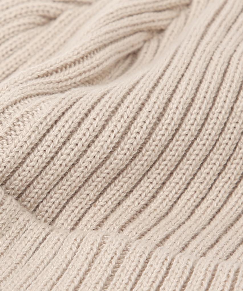 Eondeokeonteulol All-Season Thin Long Beanie Cotton Knit Unisex Logo Beanie Hat Beanie / College Crew / L Oatmeal