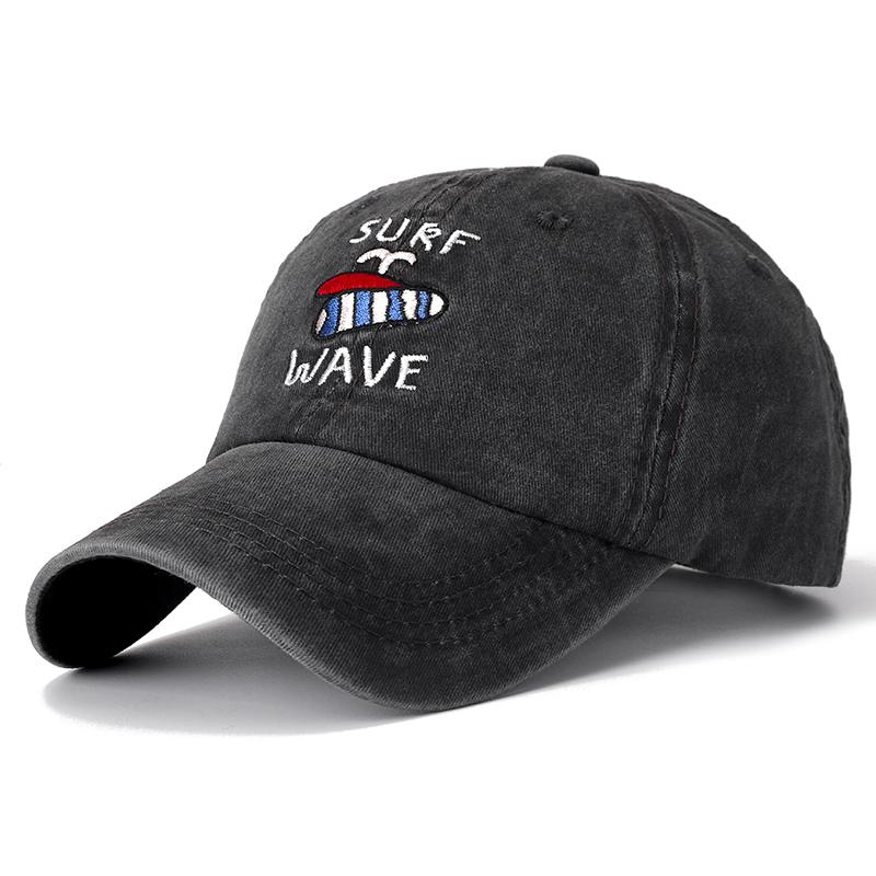 

High Quality Washed Cotton SURF WAVE Baseball Cap Snapback Hat For Unisex Women Gorras Casual Casquette Embroidery Outdoor Dad Hat