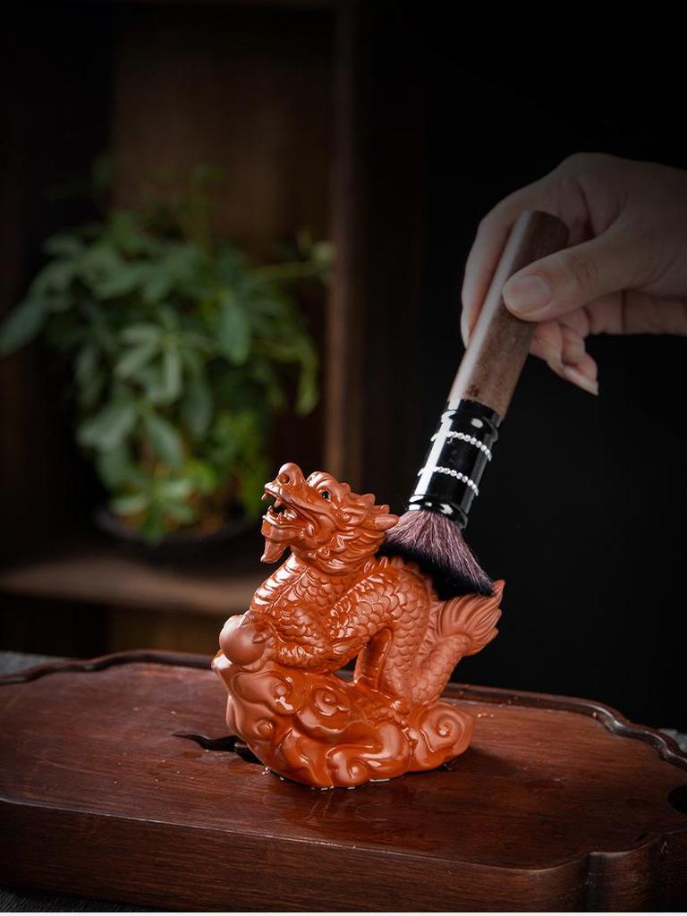 Purple Clay Zodiac Animal Horse Tea Pet Ornament – Cute, Creative Tea Table Dragon Mascot Decoration
