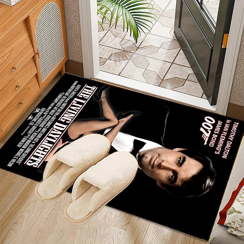 James Bond Movie Collage Rug Office Carpet Non-Slip Mat, Chair Rug Floor Covering for Gaming, Bedroom, Living Room , Home Decor Christmas Gift