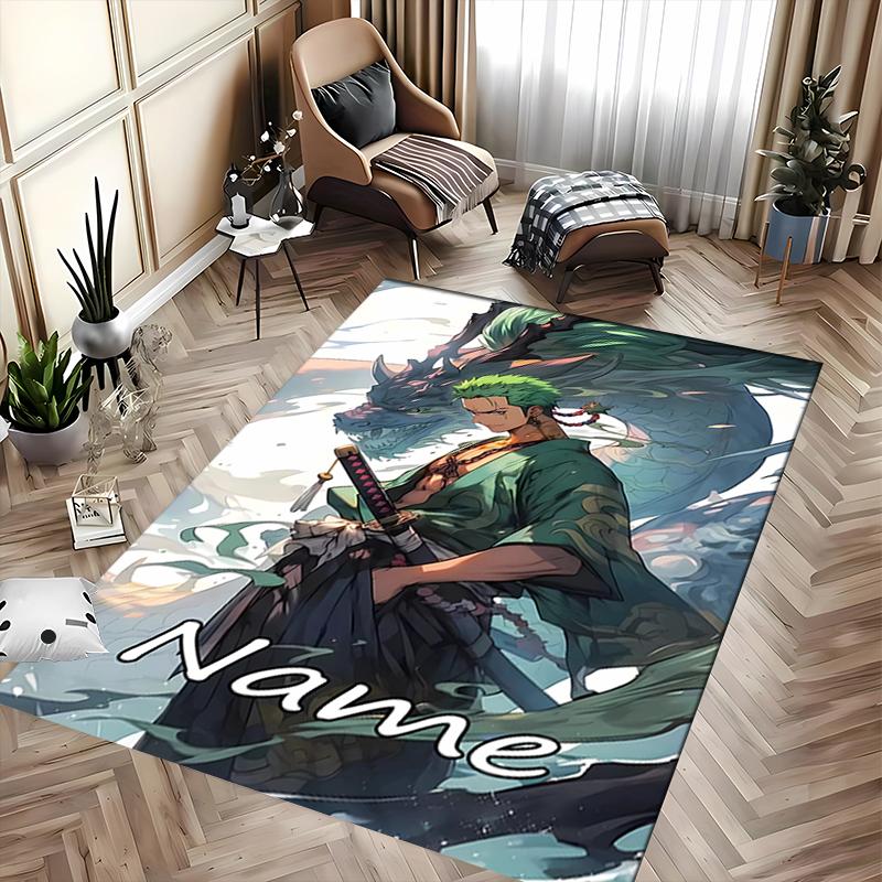 Custom Personalization Zoro the Pirate King Area Rug - Perfect For Kitchen, Bathroom,Laundry Room Decor Large Size Available,Gift All Seasons