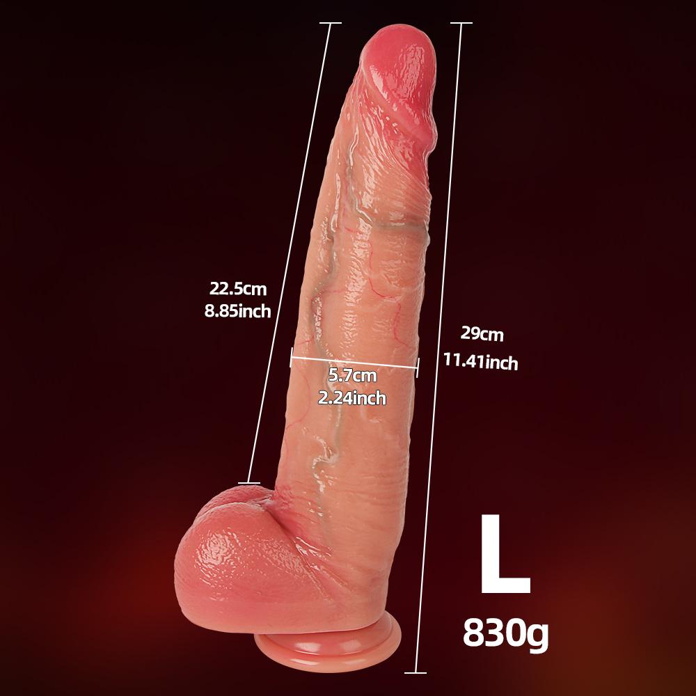 Velké realistické dildo pro ženy začátečnice Posuvná kůže předkožka Anální pochva Bodová stimulace G Umělý penis sexuální hračka masturbátor