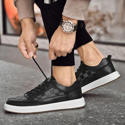 Board Shoes Men's Autumn Fashion Men's Casual Men's Shoes Plaid Pattern Trend Versatile Breathable Shoes Men's