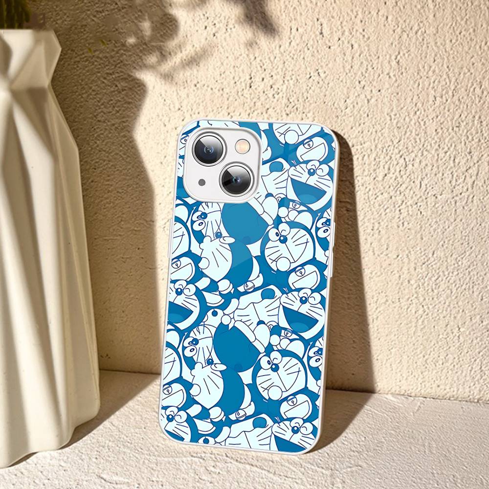 Cute Cartoon D-Doraemons Tempered Glass For Iphone 14 13 12 11 Pro Mini XS MAX 14Plus X XS XR Cover