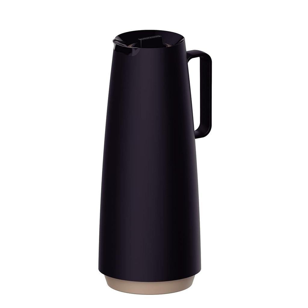 Tramontina Thermal Carafe Tabletop Pot Capacity 1L Black Vacuum Bottle Stylish Lightweight Insulation Power Lasting 24 Hours Large Made Brazil