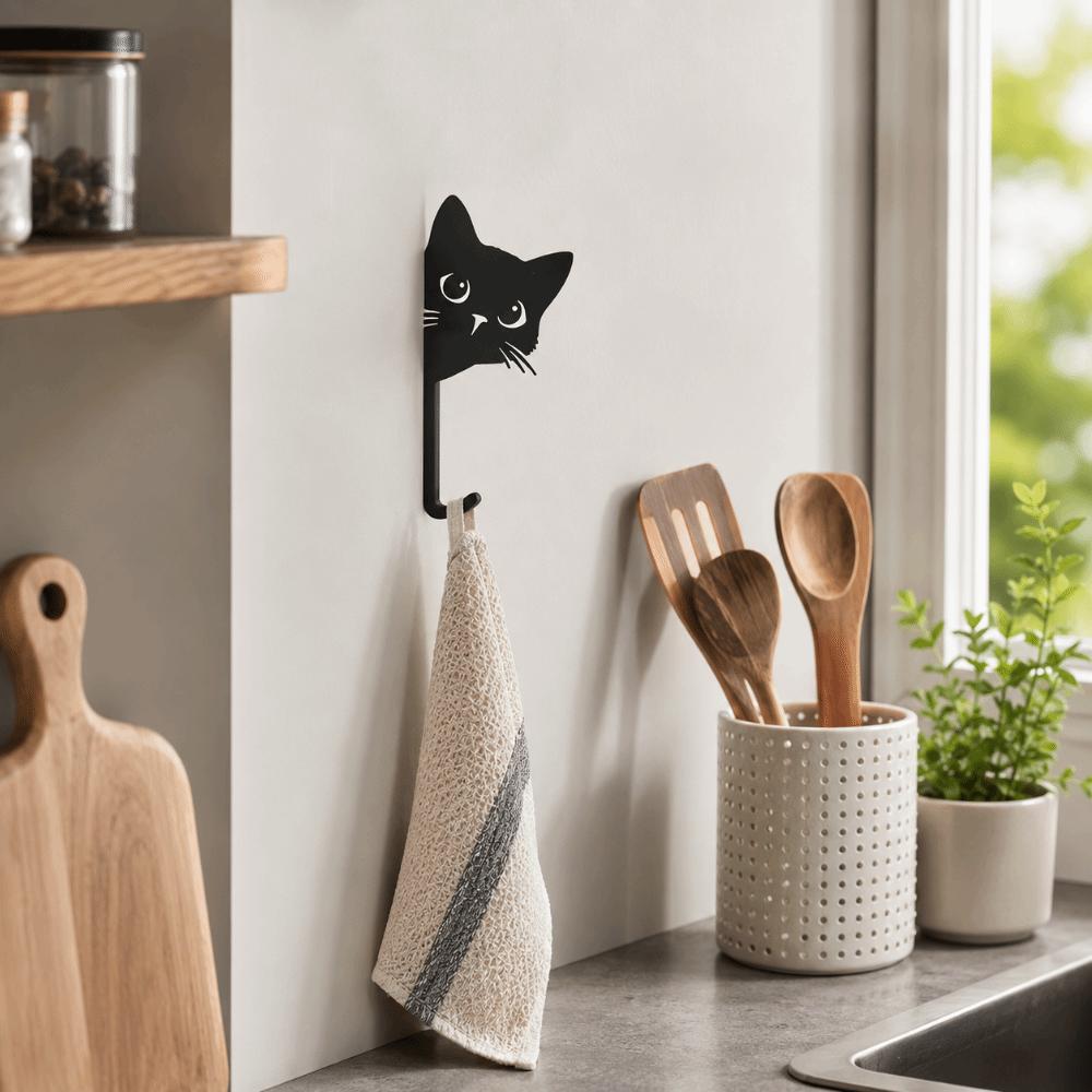 Decorative Cat Hooks 3D Printed Key Holder Creative Kitten Wall Hooks Home