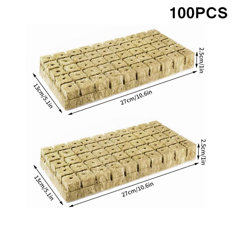 

50/100 шт. Губка Стартер Минеральная Вата Стартовые Пробки Гидропонная Система Роста Кубики Медиа Беспочвенное Выращивание Блок Рассада Доступ