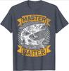 Master Baiter Funny Pike Fishing Gift Ice Fishing Musky pattern design 100 cotton Oneck short sleeve printed mens Tshirt