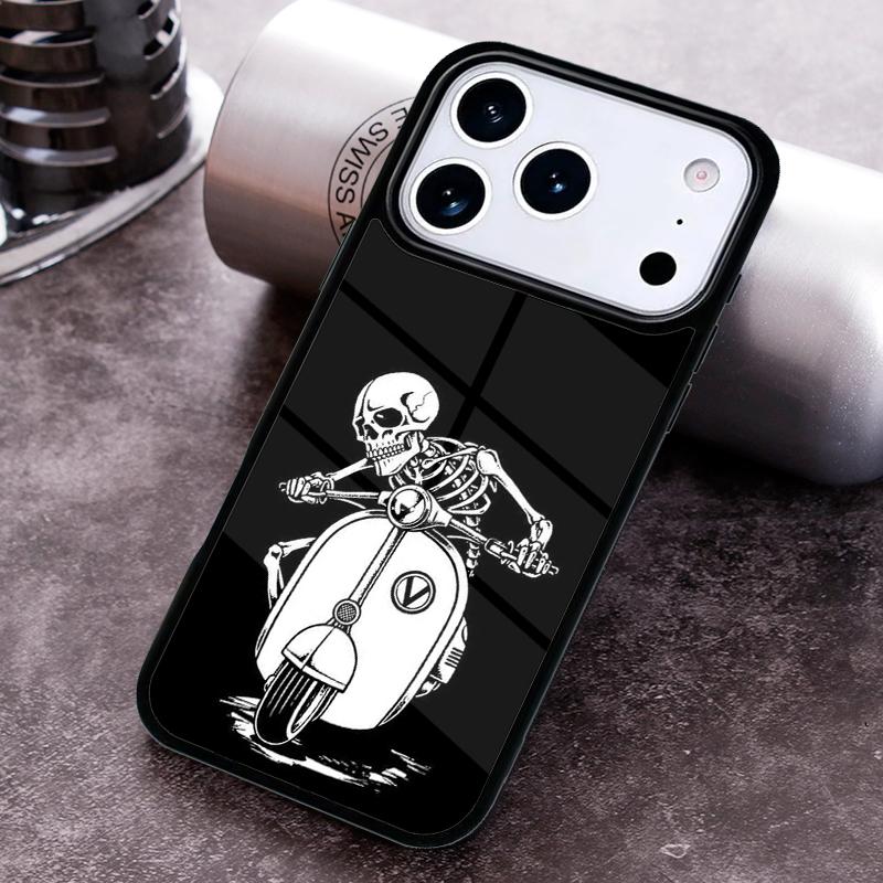 Funny Skull Phone Case for iPhone 17 16 15 Pro Max Air 14 13 12 11 Plus Shockproof Cover